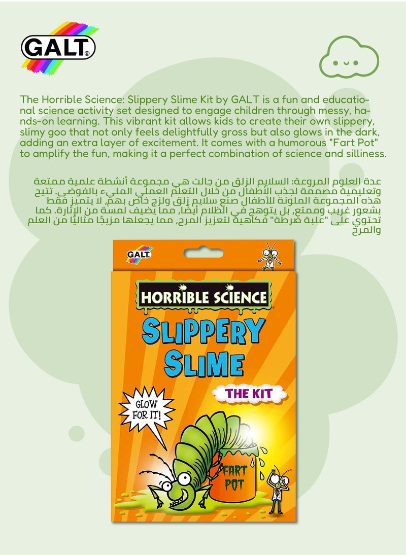 Slippery Slime Kit | Make-Your-Own Slime & Glow Worm Mould | Fun Science Activity for Kids | Glow-in-the-Dark Slime | Ages 5+ | 13.99 x 6.5 x 21.48 cm | 3 Pcs Included