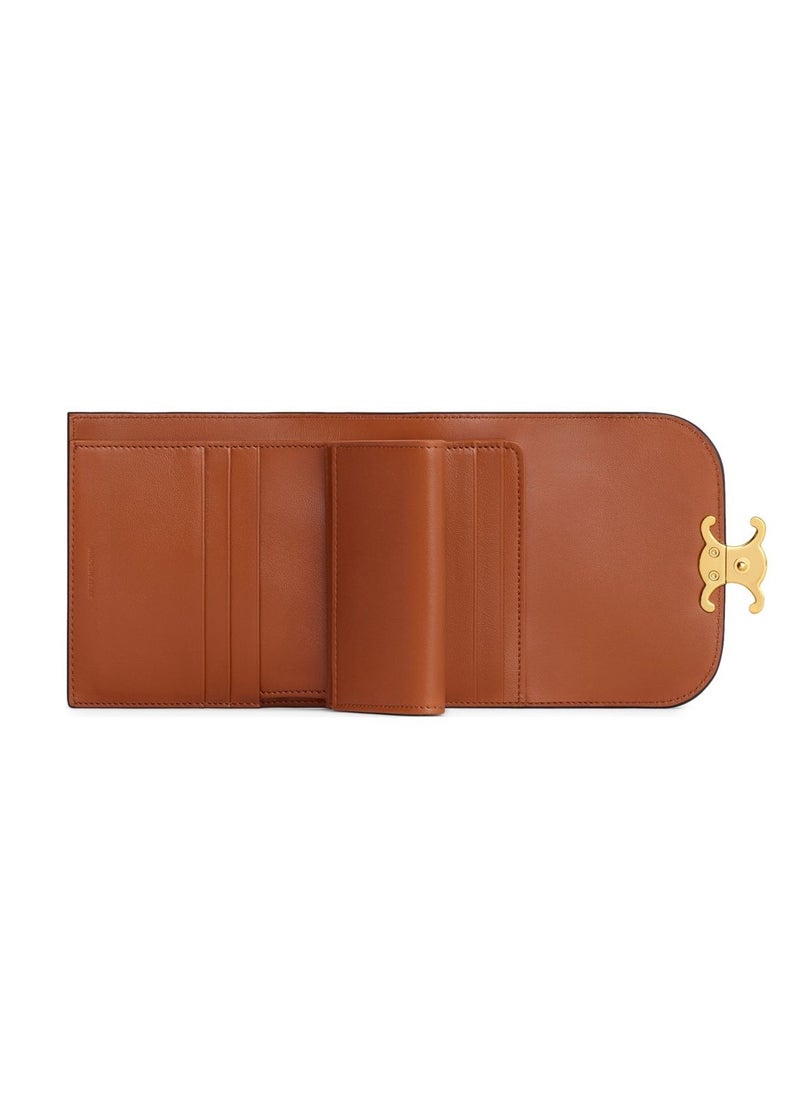 Small wallet Triomphe in textile and calfskin