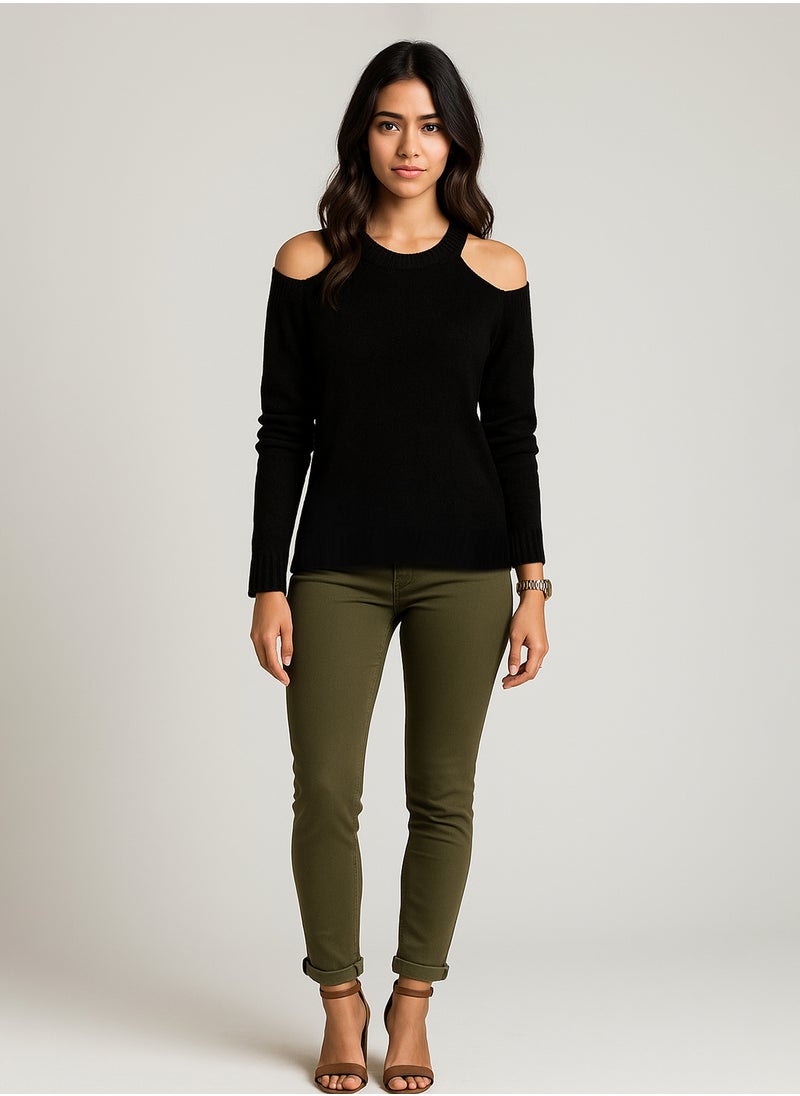 Cold Shoulder Sweater