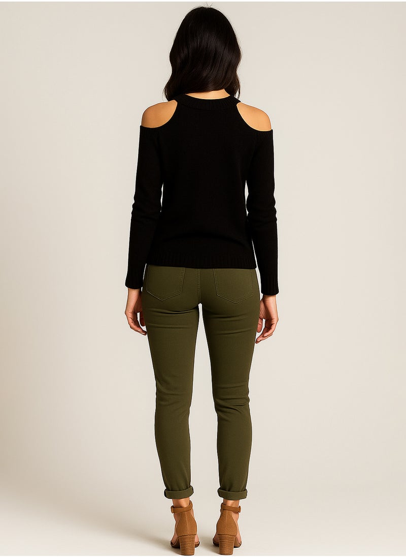 Cold Shoulder Sweater