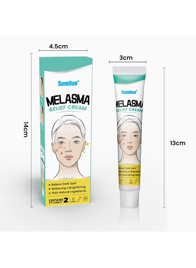 2 PCS Melasma Relief cream Pigmentation Removal Cream for Face, Freckle Remover Cream, Dark Spot Corrector Cream
