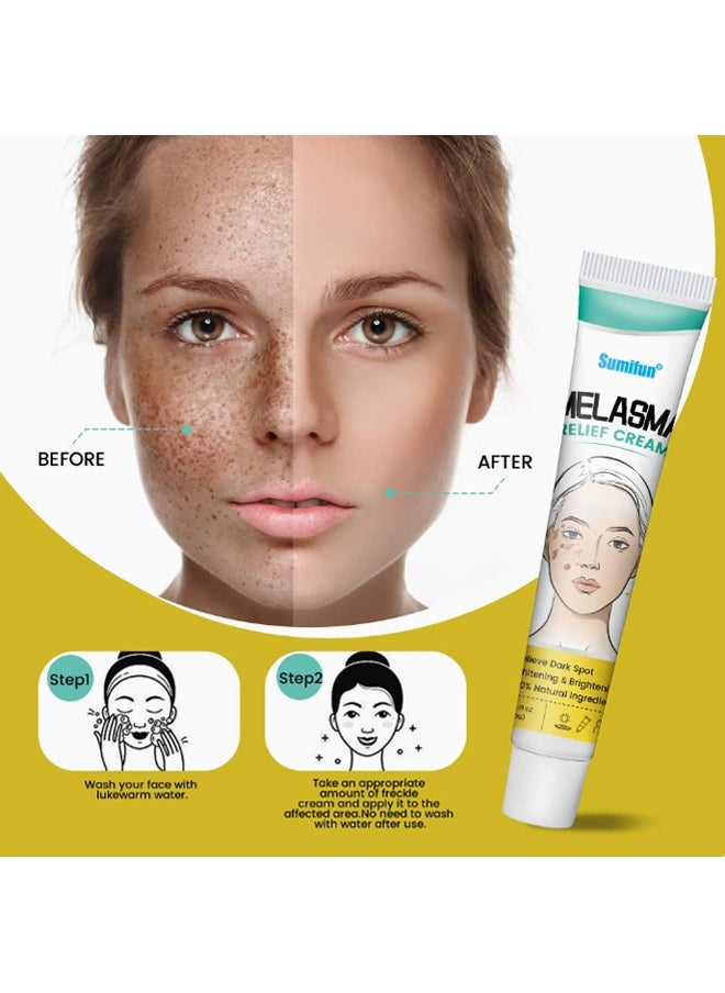2 PCS Melasma Relief cream Pigmentation Removal Cream for Face, Freckle Remover Cream, Dark Spot Corrector Cream