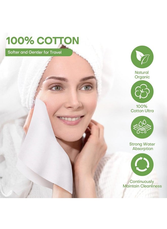 Fancyou Compressed Disposable Face Towel 300 PCS,Thicken Facial Cleansing Cloths Towelettes,Compact Portable Wash Cotton Wipes Tablets Coin Tissues for Beauty Salon Personal Care Travel Camping(Green)