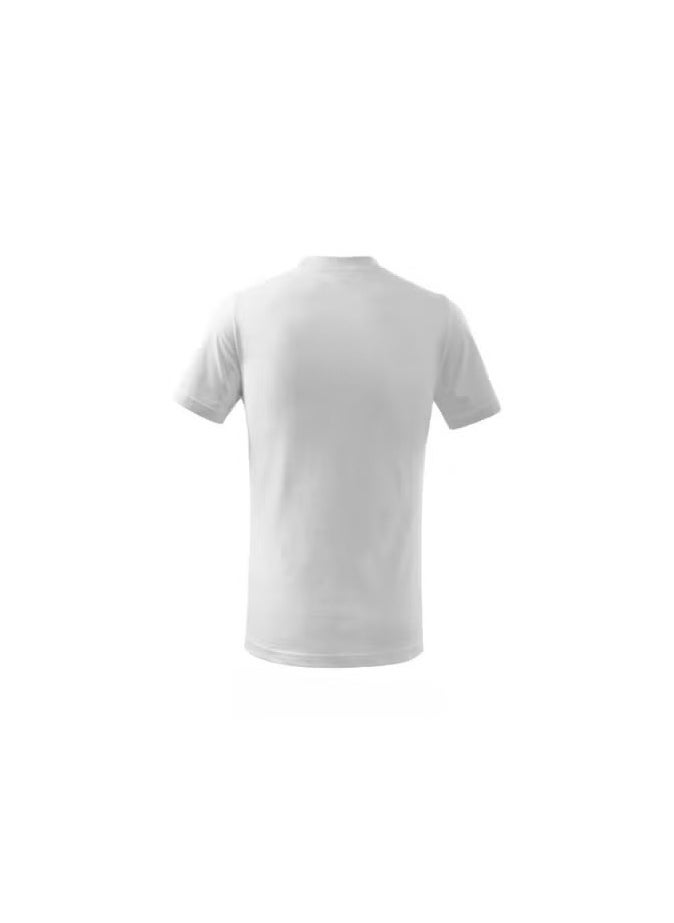 France Soccer Printed Round Neck Cotton T-Shirt For Sports Fan Unisex Adults And Kids White