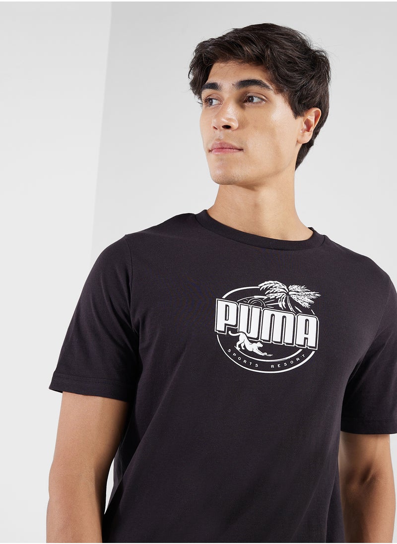 Palm Resort Graphic T-Shirt