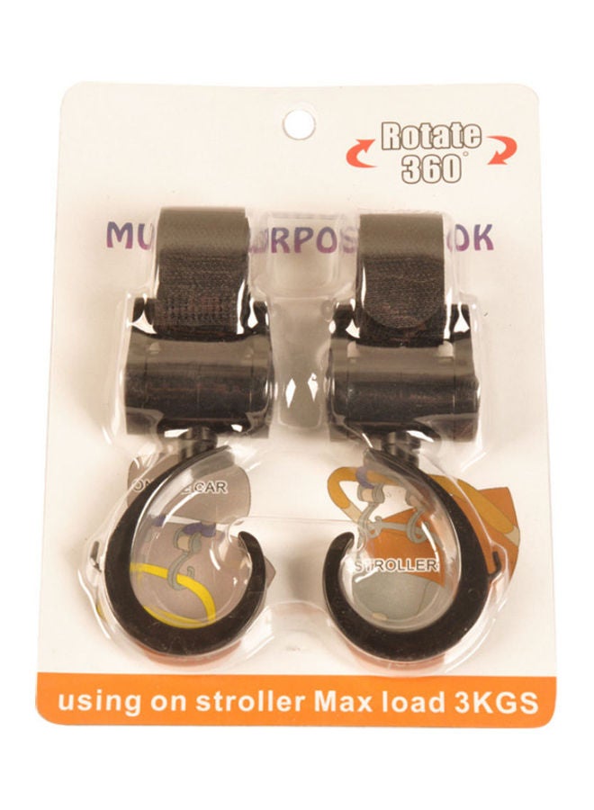 2-Piece Rotatable Large Bearing Stroller Hook