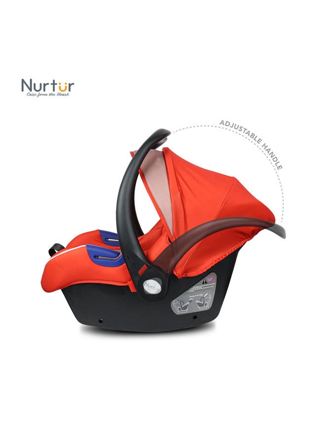 Nemo Baby Carrier Adjustable Canopy and Handle Extra Protection 3 Point Safety Harness Suitable from 0 months to 12 months Upto 13kg Orange Official Product
