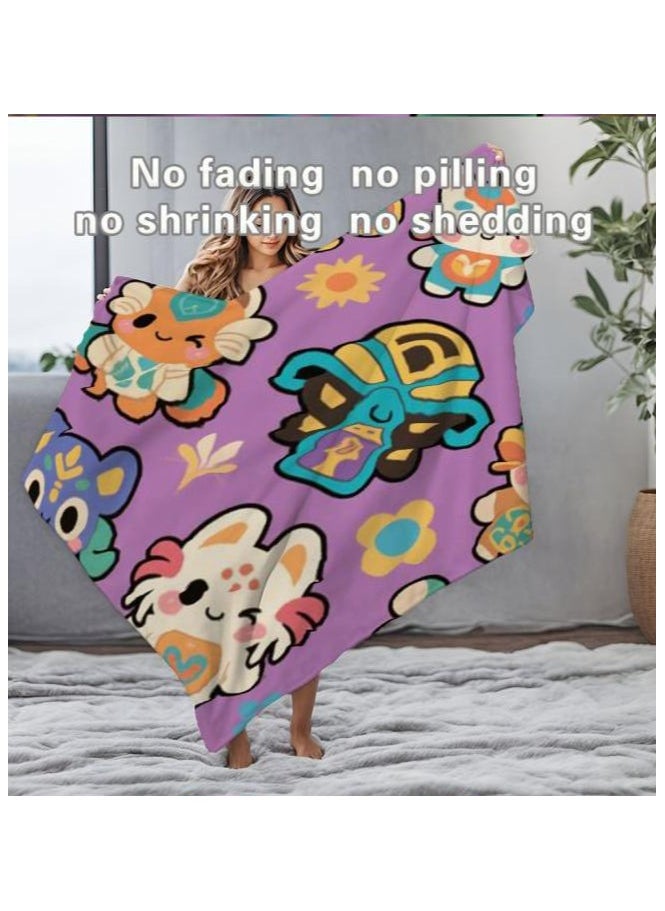 Children's or student cartoon flannel thin blanket (warm and comfortable, suitable for sleep, games) 100cm*150cm - 570
