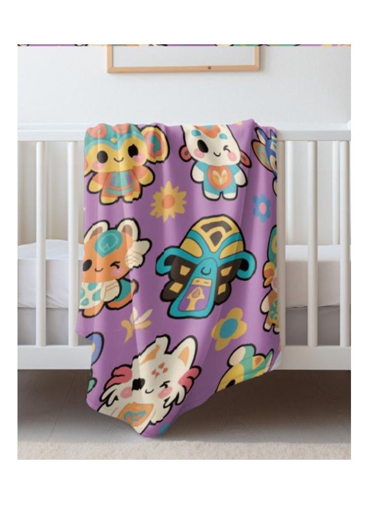 Children's or student cartoon flannel thin blanket (warm and comfortable, suitable for sleep, games) 100cm*150cm - 570