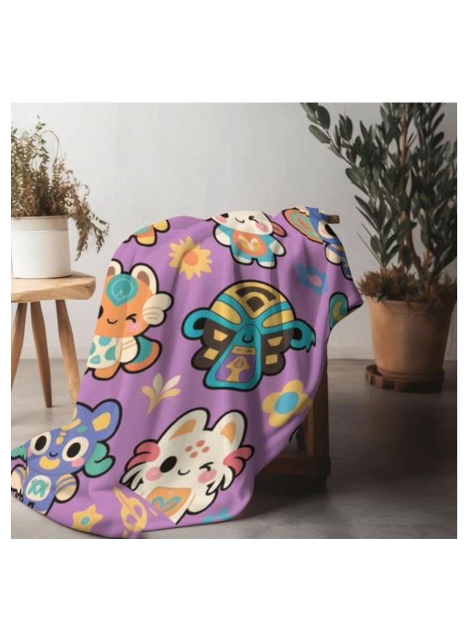 Children's or student cartoon flannel thin blanket (warm and comfortable, suitable for sleep, games) 100cm*150cm - 570