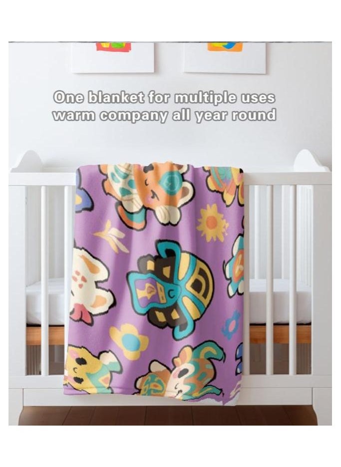 Children's or student cartoon flannel thin blanket (warm and comfortable, suitable for sleep, games) 100cm*150cm - 570
