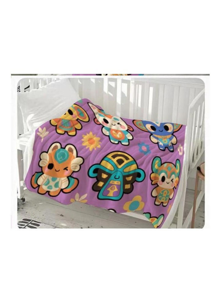Children's or student cartoon flannel thin blanket (warm and comfortable, suitable for sleep, games) 100cm*150cm - 570