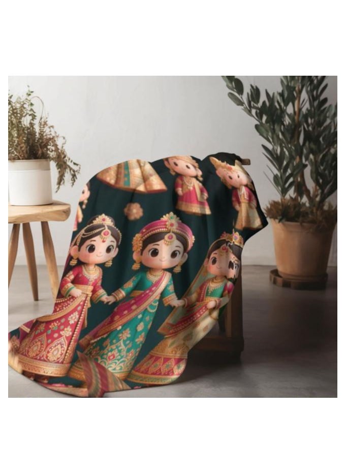 Flannel thin blanket (warm and comfortable, suitable for sleep, gaming, dust removal and sandproof) 150cm*200cm - 1091