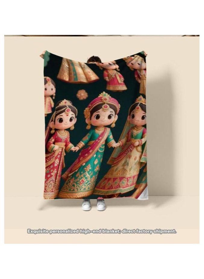 Flannel thin blanket (warm and comfortable, suitable for sleep, gaming, dust removal and sandproof) 150cm*200cm - 1091