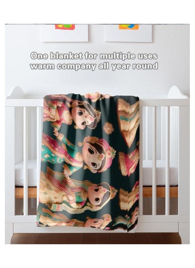 Flannel thin blanket (warm and comfortable, suitable for sleep, gaming, dust removal and sandproof) 150cm*200cm - 1091