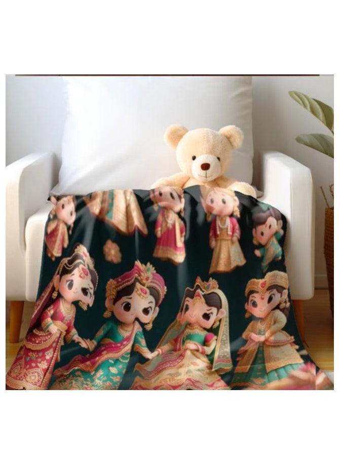 Flannel thin blanket (warm and comfortable, suitable for sleep, gaming, dust removal and sandproof) 150cm*200cm - 1091