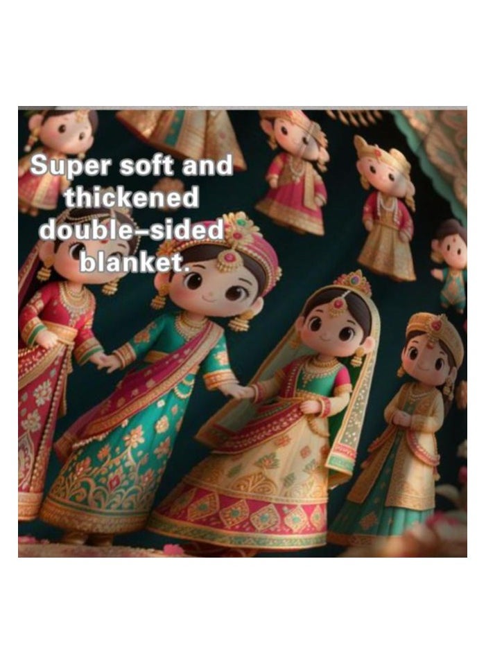 Flannel thin blanket (warm and comfortable, suitable for sleep, gaming, dust removal and sandproof) 150cm*200cm - 1091