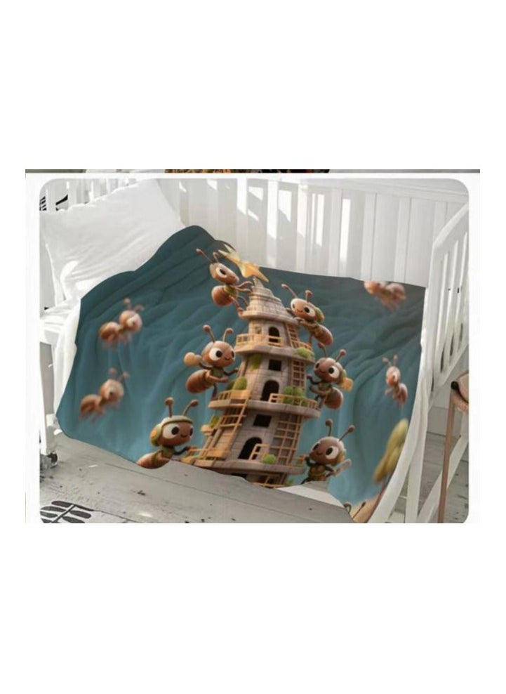 Children's or student cartoon flannel thin blanket (warm and comfortable, suitable for sleep, games) 100cm*150cm - 566