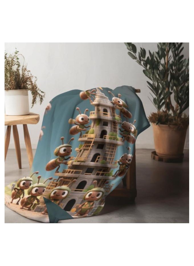 Children's or student cartoon flannel thin blanket (warm and comfortable, suitable for sleep, games) 100cm*150cm - 566
