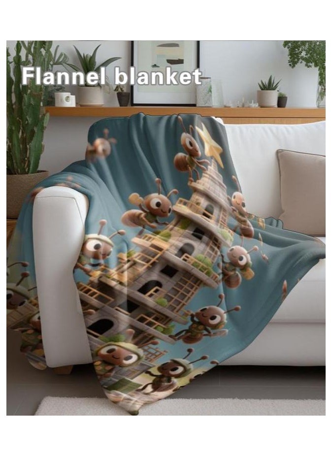 Children's or student cartoon flannel thin blanket (warm and comfortable, suitable for sleep, games) 100cm*150cm - 566