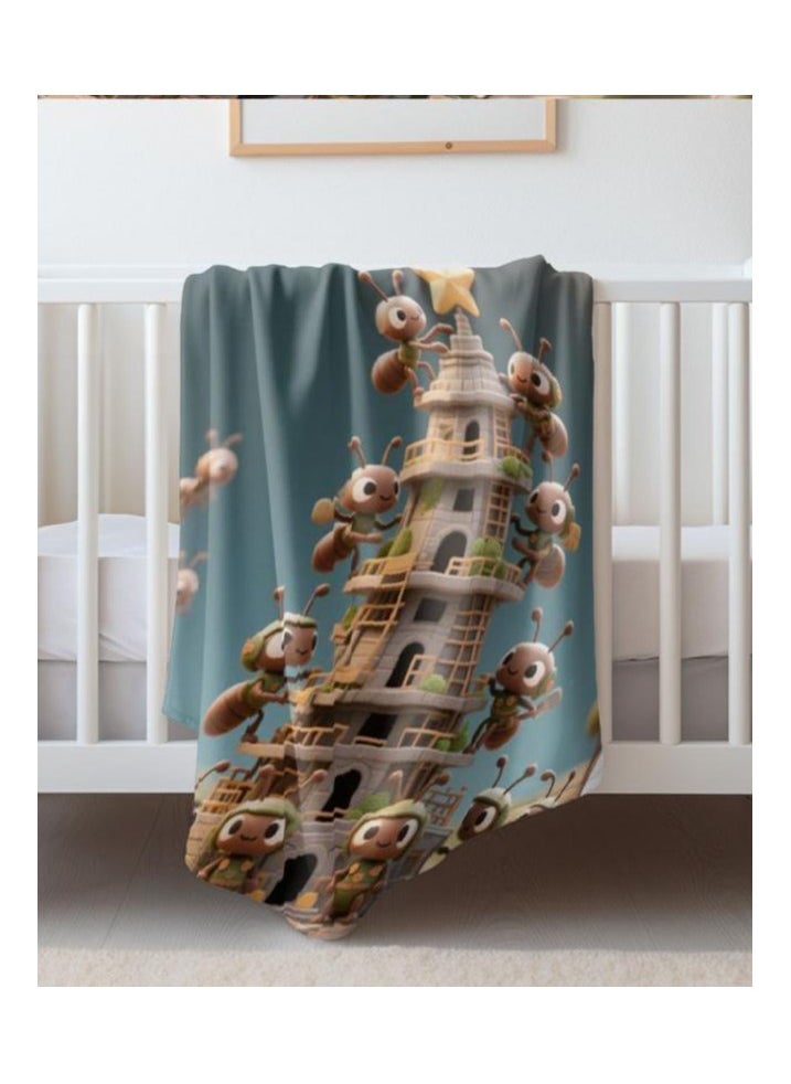 Children's or student cartoon flannel thin blanket (warm and comfortable, suitable for sleep, games) 100cm*150cm - 566