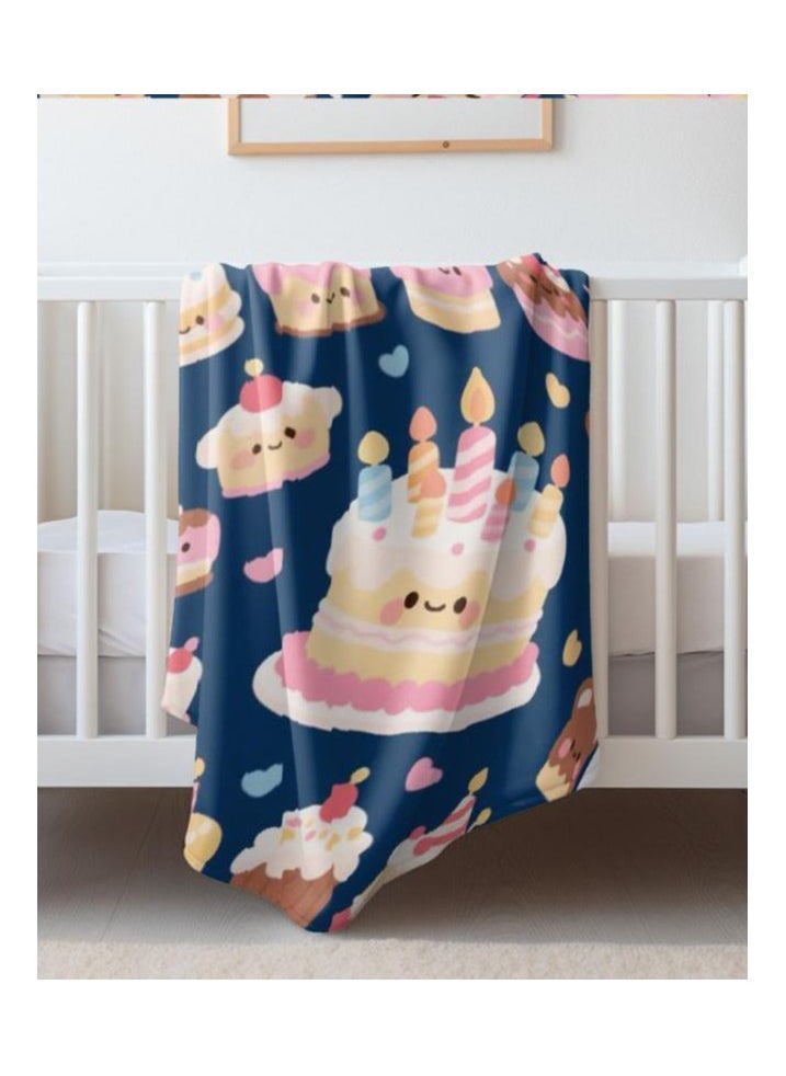 Children's or student cartoon flannel thin blanket (warm and comfortable, suitable for sleep, games) 100cm*150cm - 564