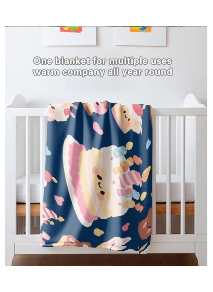 Children's or student cartoon flannel thin blanket (warm and comfortable, suitable for sleep, games) 100cm*150cm - 564