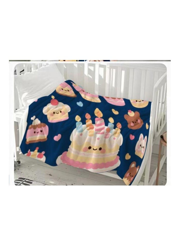 Children's or student cartoon flannel thin blanket (warm and comfortable, suitable for sleep, games) 100cm*150cm - 564