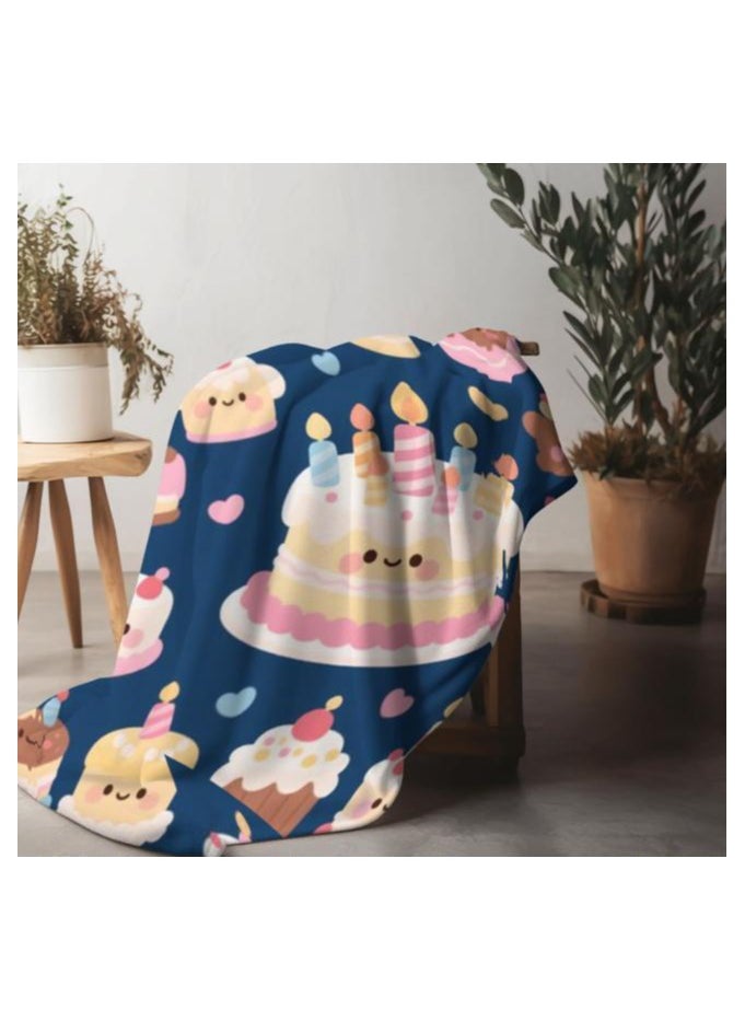 Children's or student cartoon flannel thin blanket (warm and comfortable, suitable for sleep, games) 100cm*150cm - 564