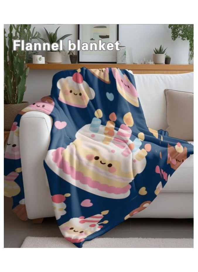 Children's or student cartoon flannel thin blanket (warm and comfortable, suitable for sleep, games) 100cm*150cm - 564