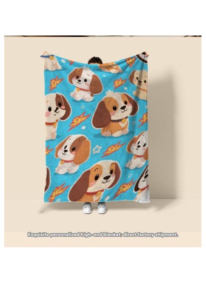 Flannel thin blanket (warm and comfortable, suitable for sleep, gaming, dust removal and sandproof) 150cm*200cm - 483