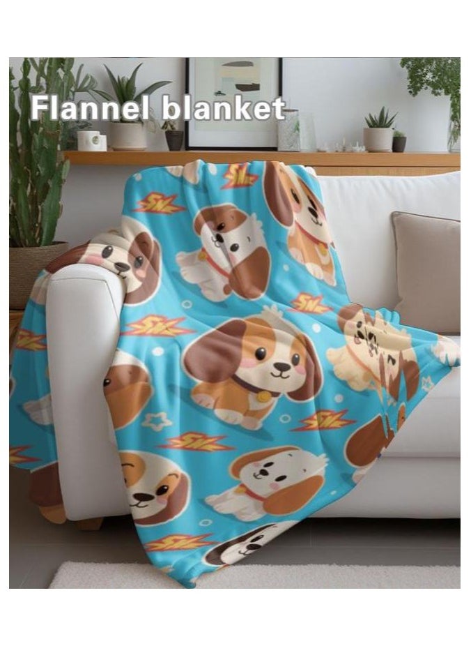 Flannel thin blanket (warm and comfortable, suitable for sleep, gaming, dust removal and sandproof) 150cm*200cm - 483