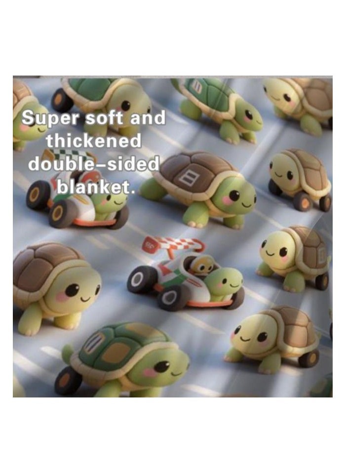 Flannel thin blanket (warm and comfortable, suitable for sleep, gaming, dust removal and sandproof) 150cm*200cm - 1084