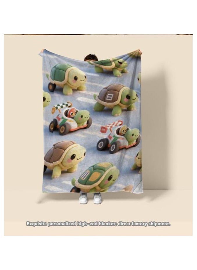 Flannel thin blanket (warm and comfortable, suitable for sleep, gaming, dust removal and sandproof) 150cm*200cm - 1084