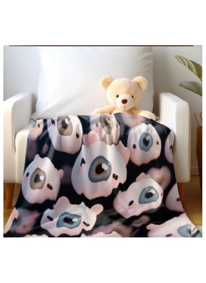 Flannel thin blanket (warm and comfortable, suitable for sleep, gaming, dust removal and sandproof) 150cm*200cm - 479