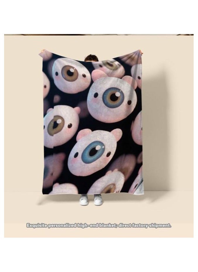Flannel thin blanket (warm and comfortable, suitable for sleep, gaming, dust removal and sandproof) 150cm*200cm - 479