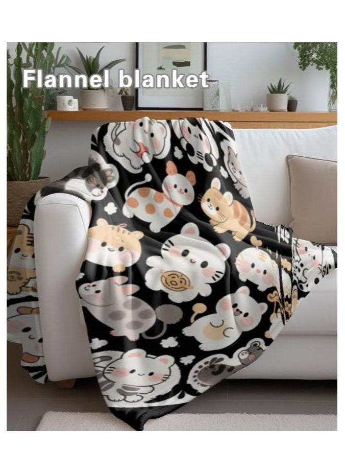 Children's or student cartoon flannel thin blanket (warm and comfortable, suitable for sleep, games) 100cm*150cm
