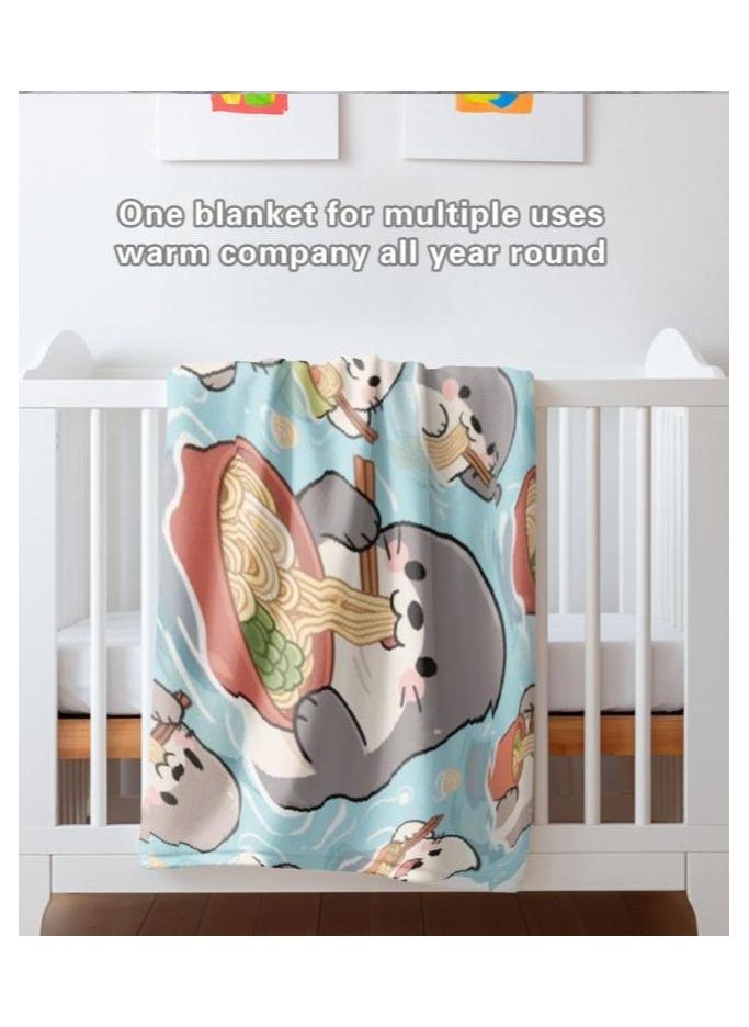 Children's or student cartoon flannel thin blanket (warm and comfortable, suitable for sleep, games) 100cm*150cm - 979