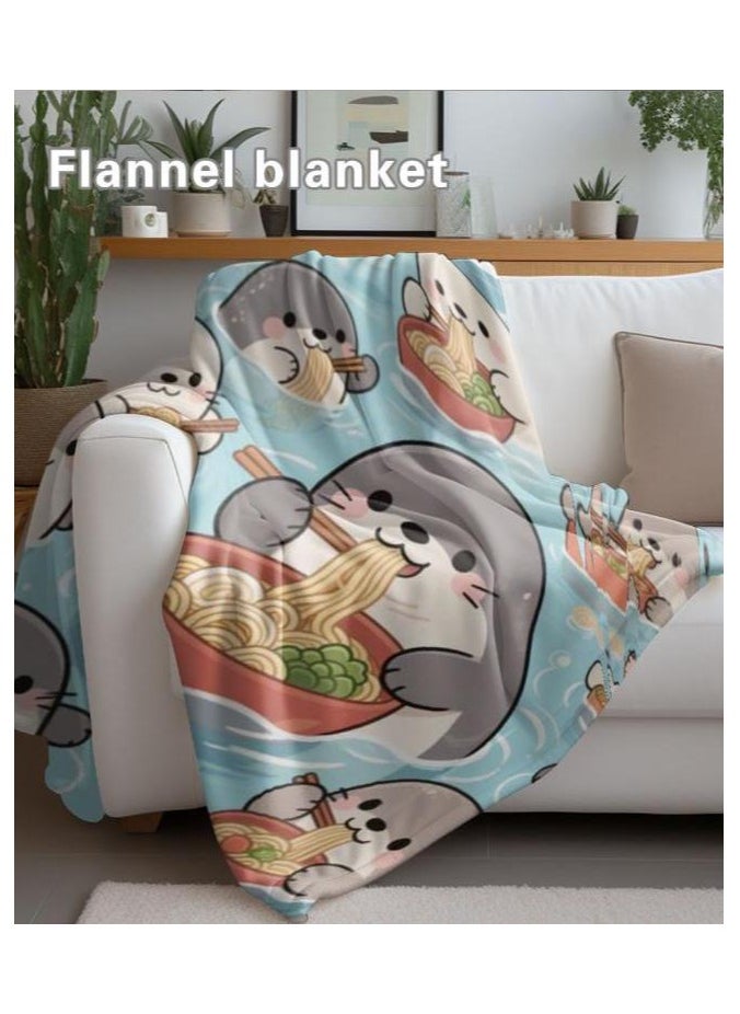 Children's or student cartoon flannel thin blanket (warm and comfortable, suitable for sleep, games) 100cm*150cm - 979
