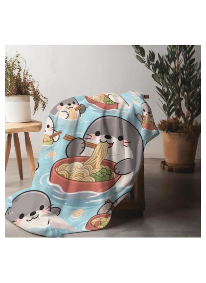 Children's or student cartoon flannel thin blanket (warm and comfortable, suitable for sleep, games) 100cm*150cm - 979