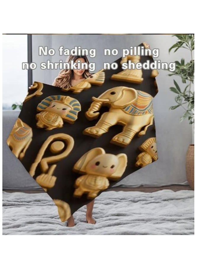 Children's or student cartoon flannel thin blanket (warm and comfortable, suitable for sleep, games) 100cm*150cm - 549
