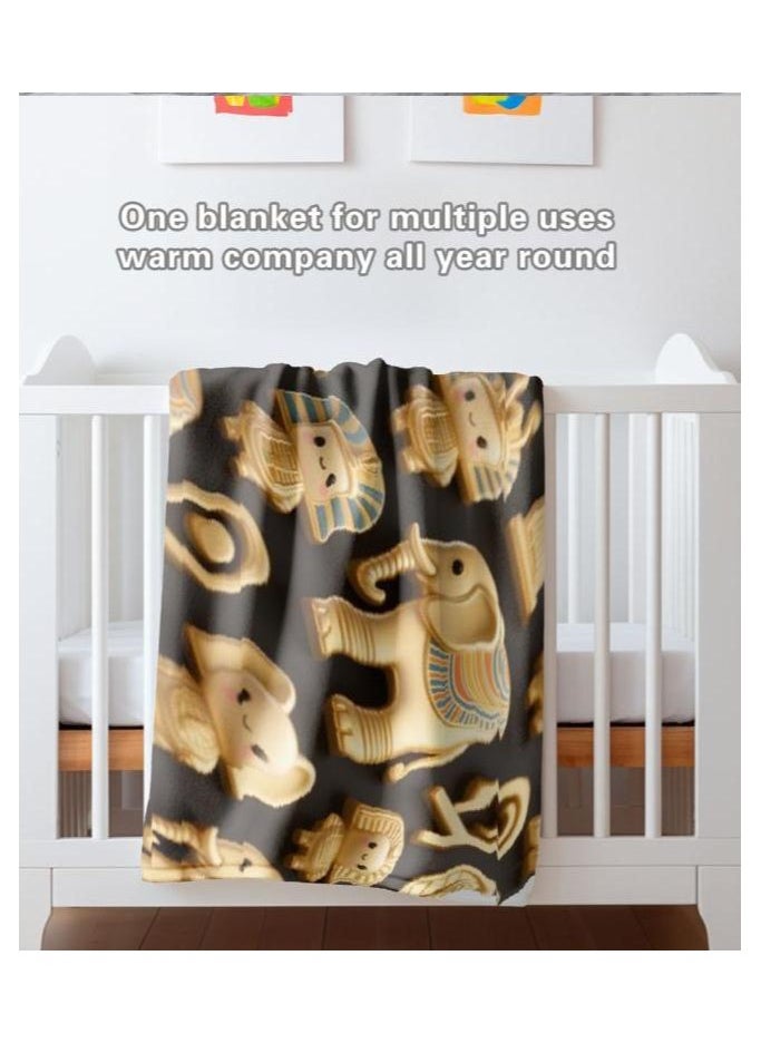 Children's or student cartoon flannel thin blanket (warm and comfortable, suitable for sleep, games) 100cm*150cm - 549