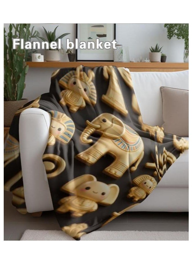 Children's or student cartoon flannel thin blanket (warm and comfortable, suitable for sleep, games) 100cm*150cm - 549