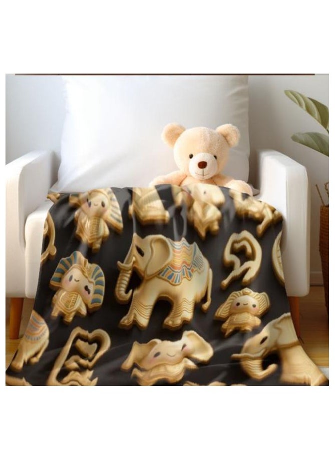 Children's or student cartoon flannel thin blanket (warm and comfortable, suitable for sleep, games) 100cm*150cm - 549