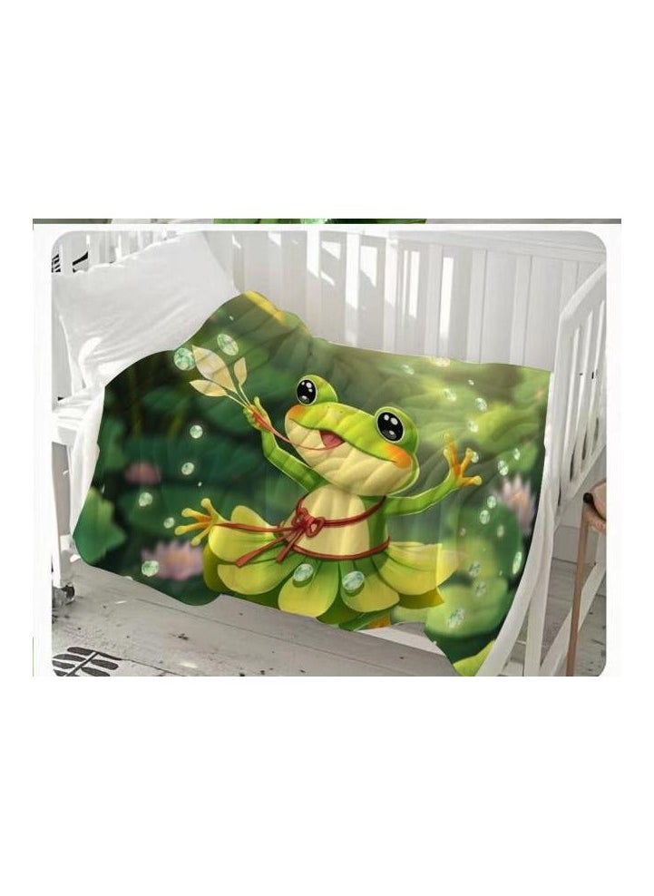 Children's or student cartoon flannel thin blanket (warm and comfortable, suitable for sleep, games) 100cm*150cm - 1139