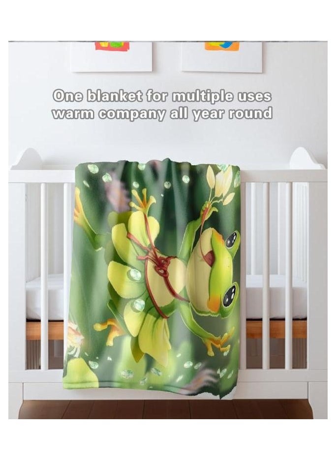 Children's or student cartoon flannel thin blanket (warm and comfortable, suitable for sleep, games) 100cm*150cm - 1139