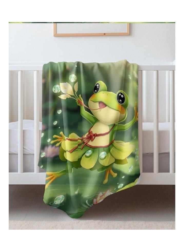 Children's or student cartoon flannel thin blanket (warm and comfortable, suitable for sleep, games) 100cm*150cm - 1139