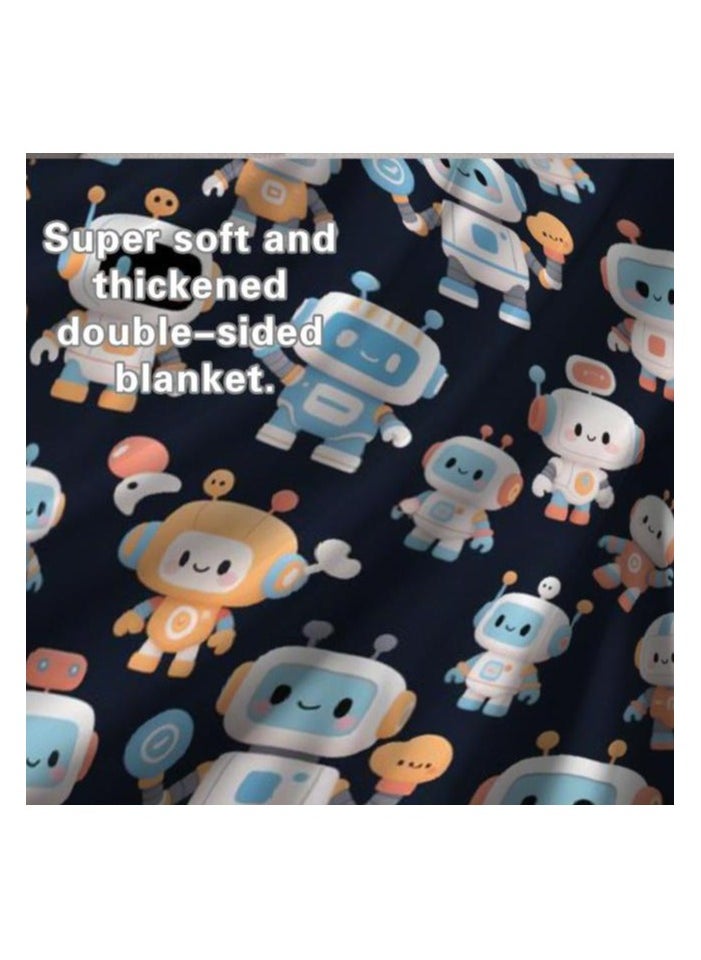 Children's or student cartoon flannel thin blanket (warm and comfortable, suitable for sleep, games) 100cm*150cm