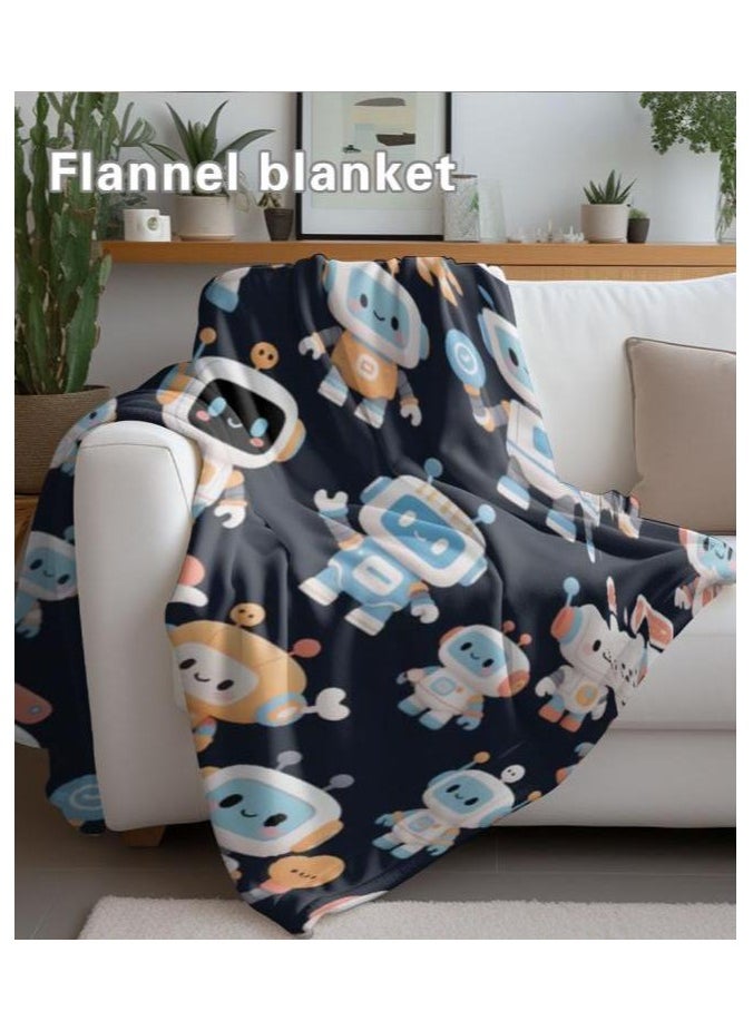 Children's or student cartoon flannel thin blanket (warm and comfortable, suitable for sleep, games) 100cm*150cm