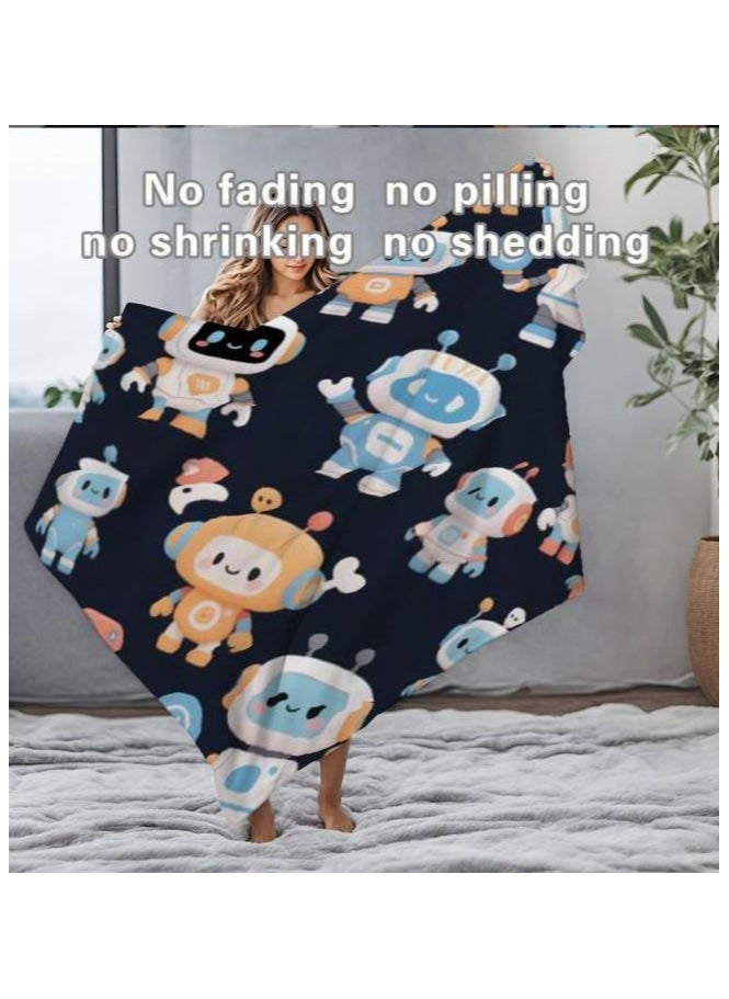 Children's or student cartoon flannel thin blanket (warm and comfortable, suitable for sleep, games) 100cm*150cm